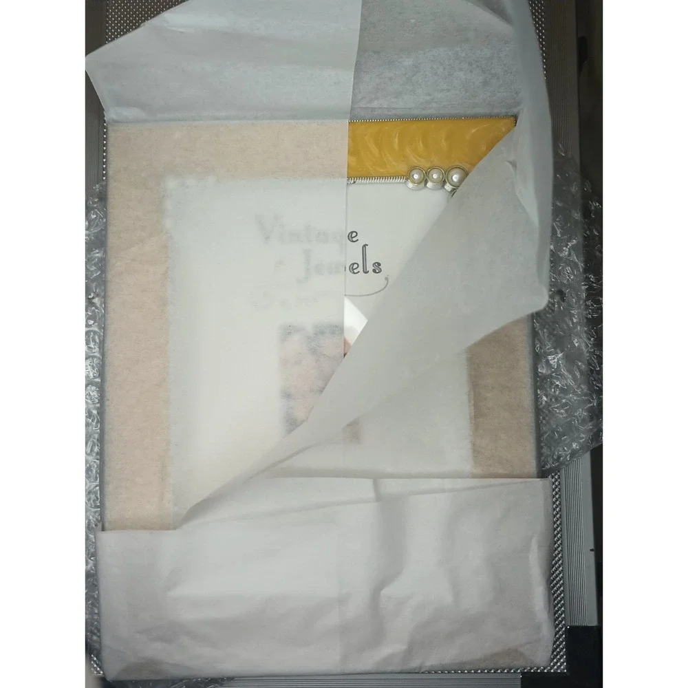 Malden Vintage Jewels Pearls Beaded 5x7 Picture Frame Wedding Gold New NWT NIB